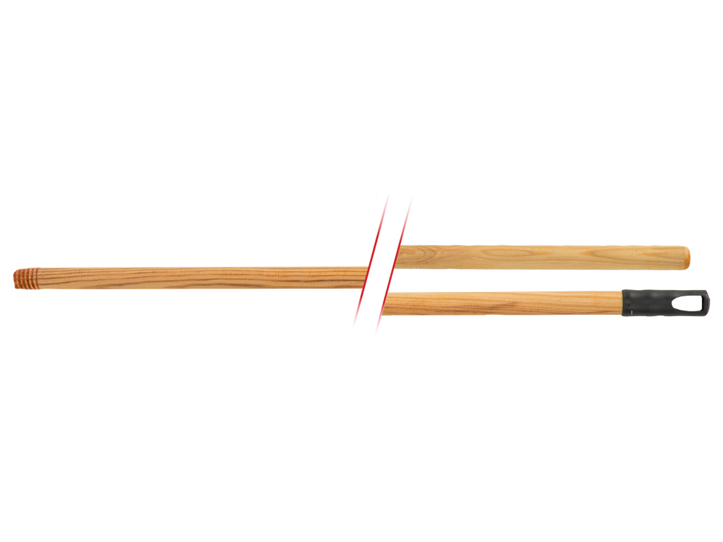 MANICO LEGNO VERNICIATO CM 120 + CAPPUCCIO PLASTICA (lungh.tot.124 cm) – 130 (lungh.tot. 134 cm)