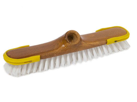 varnished scrubbing brush with rubber