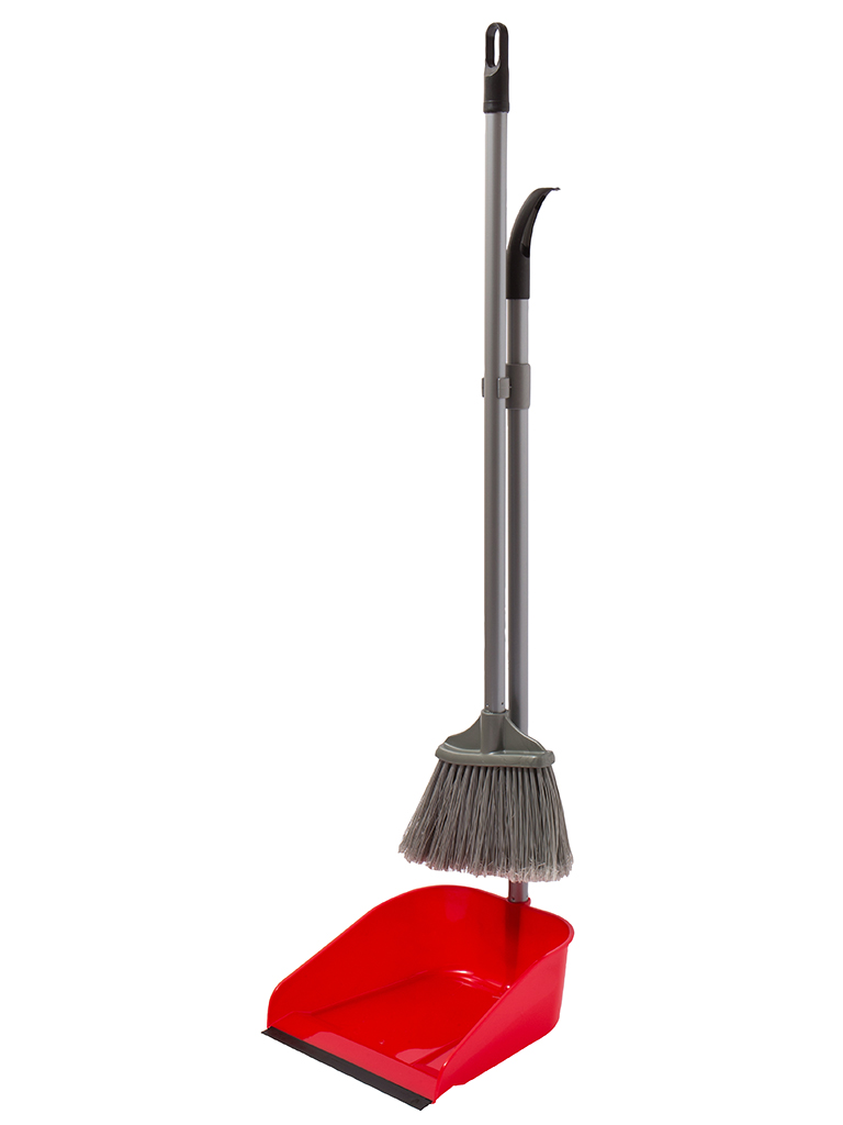 set long handle dust pan with small broom