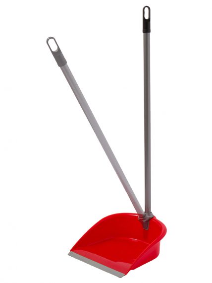 folding long handle dust pan with rubber